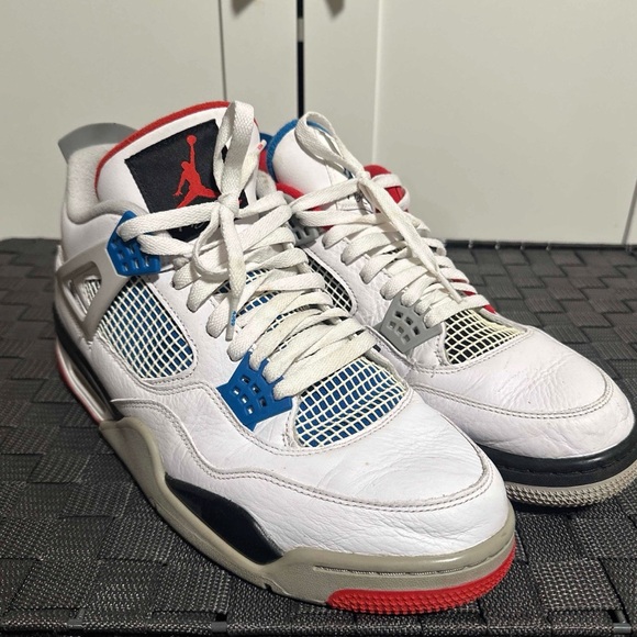 Jordan 4 Retro SE “What the 4”, Red, White and Blue Sneakers - Picture 3 of 5